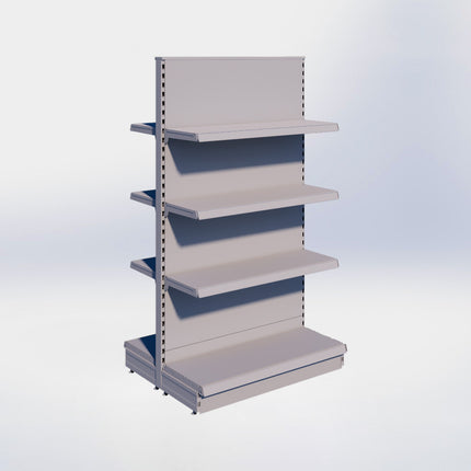 Middenstelling - H180 x B100 x D37 cm - 4 niveaus - Grijs