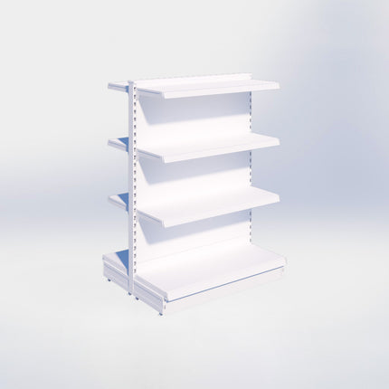 Middenstelling - H140 x B100 x D37 cm - 4 niveaus - Wit