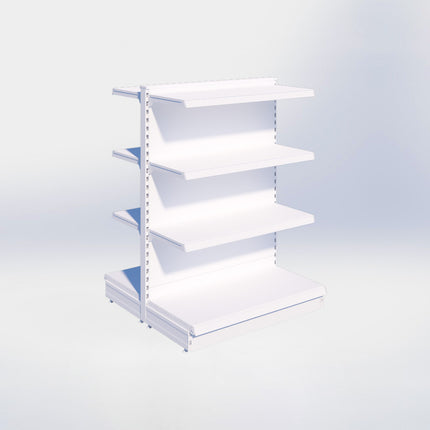 Middenstelling - H140 x B100 x D47 cm - 4 niveaus - Wit