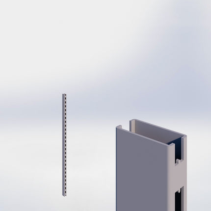 Staander - H140 x B3 x D6 cm - Grijs