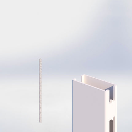 Staander - H140 x B3 x D6 cm - Crème wit