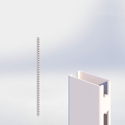 Staander - H180 x B3 x D6 cm - Crème wit