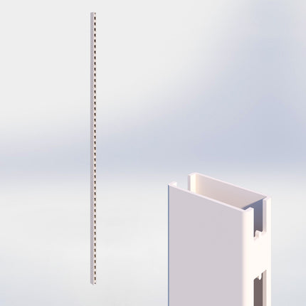 Staander - H250 x B3 x D6 cm - Crème wit