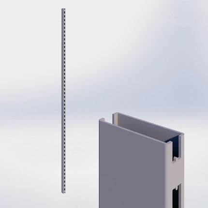 Staander - H250 x B3 x D8 cm - Grijs