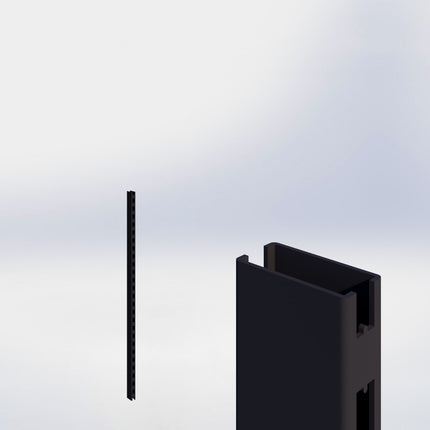 Staander - H140 x B3 x D6 cm - Zwart