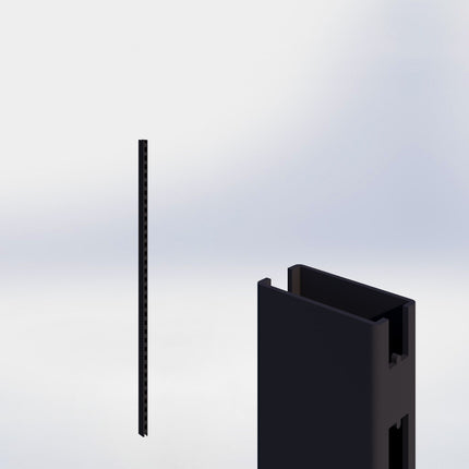 Staander - H180 x B3 x D6 cm - Zwart