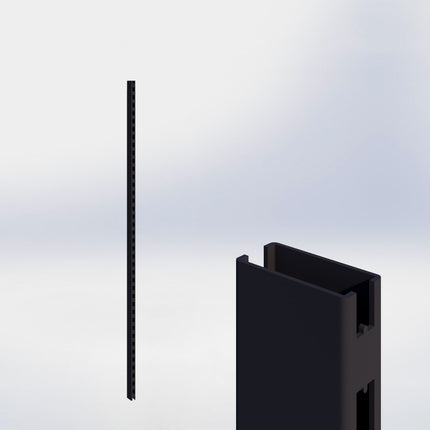 Staander - H210 x B3 x D6 cm - Zwart