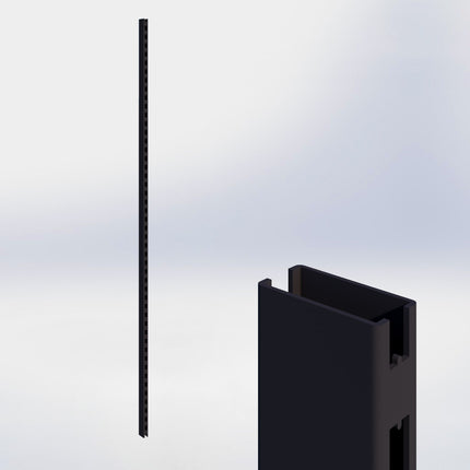 Staander - H250 x B3 x D6 cm - Zwart