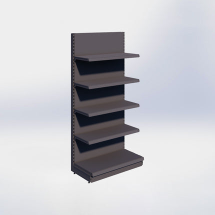 Wandstelling - H215 x B100 x D47 cm - 5 niveaus - Antraciet