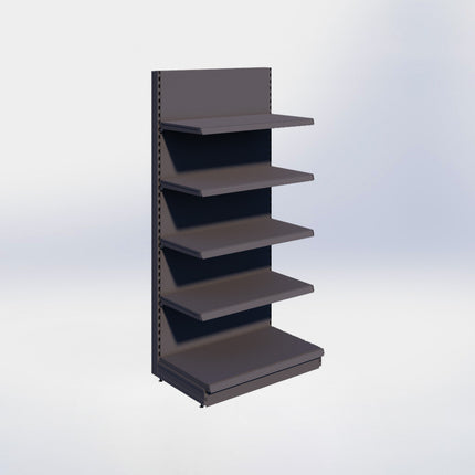 Wandstelling - H215 x B100 x D57 cm - 5 niveaus - Antraciet