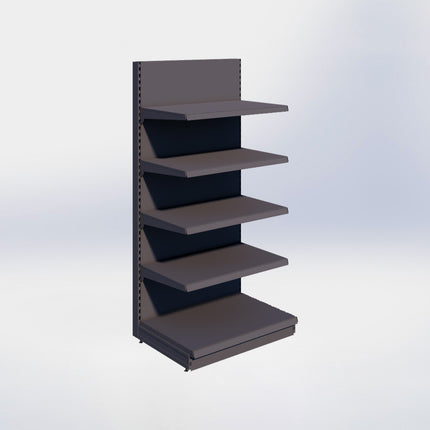 Wandstelling - H215 x B100 x D67 cm - 5 niveaus - Antraciet