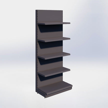 Wandstelling - H250 x B100 x D47 cm - 5 niveaus - Antraciet