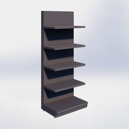 Wandstelling - H250 x B100 x D57 cm - 5 niveaus - Antraciet
