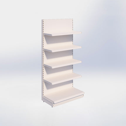 Wandstelling - H215 x B100 x D47 cm - 5 niveaus - Crème wit