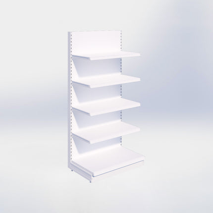 Wandstelling - H215 x B100 x D57 cm - 5 niveaus - Wit