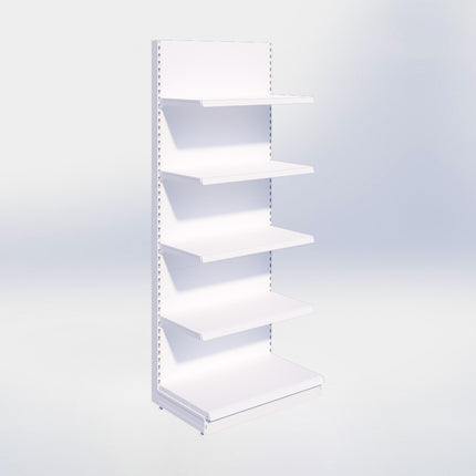Wandstelling - H250 x B100 x D57 cm - 5 niveaus - Wit