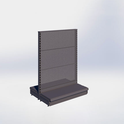 Middenstelling perforatie - H140 x B100 x D37 cm - 1 niveau - Antraciet