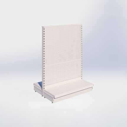 Middenstelling perforatie - H140 x B100 x D37 cm - 1 niveau - Crème wit