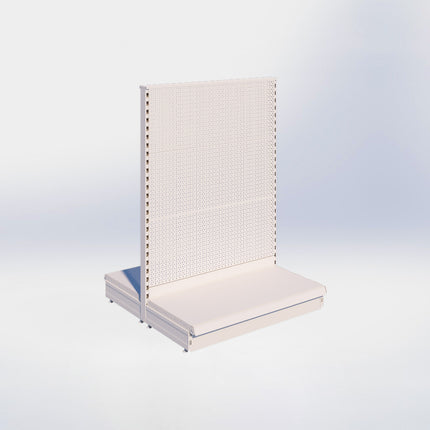 Middenstelling perforatie - H140 x B100 x D47 cm - 1 niveau - Crème wit