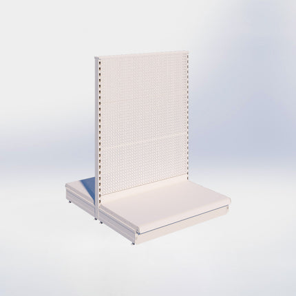 Middenstelling perforatie - H140 x B100 x D57 cm - 1 niveau - Crème wit