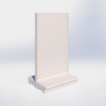 Middenstelling perforatie - H180 x B100 x D37 cm - 1 niveau - Crème wit