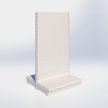 Middenstelling perforatie - H180 x B100 x D47 cm - 1 niveau - Crème wit