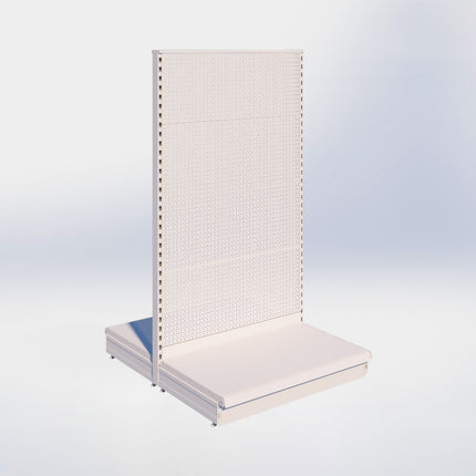 Middenstelling perforatie - H180 x B100 x D57 cm - 1 niveau - Crème wit