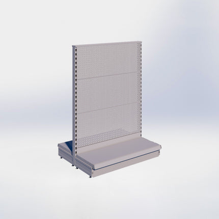 Middenstelling perforatie - H140 x B100 x D37 cm - 1 niveau - Grijs