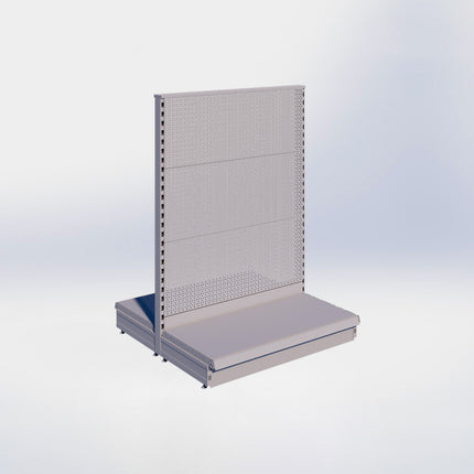 Middenstelling perforatie - H140 x B100 x D47 cm - 1 niveau - Grijs