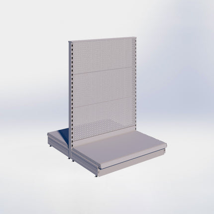 Middenstelling perforatie - H140 x B100 x D57 cm - 1 niveau - Grijs