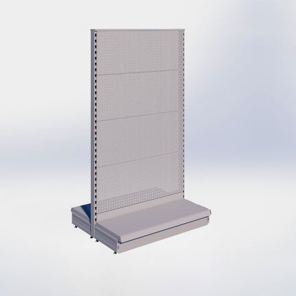 Middenstelling perforatie - H180 x B100 x D37 cm - 1 niveau - Grijs