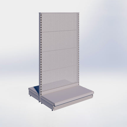 Middenstelling perforatie - H180 x B100 x D47 cm - 1 niveau - Grijs