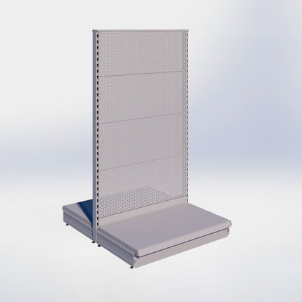 Middenstelling perforatie - H180 x B100 x D57 cm - 1 niveau - Grijs