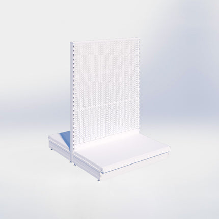 Middenstelling perforatie - H140 x B100 x D57 cm - 1 niveau - Wit