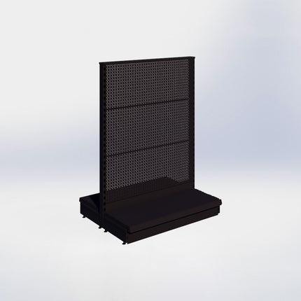 Middenstelling perforatie - H140 x B100 x D37 cm - 1 niveau - Zwart