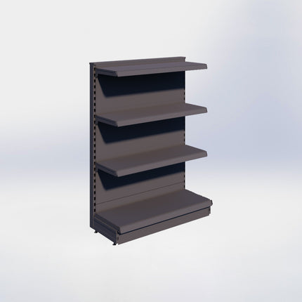 Kopstelling - H140 x B100 x D37 cm - 4 niveaus - Antraciet