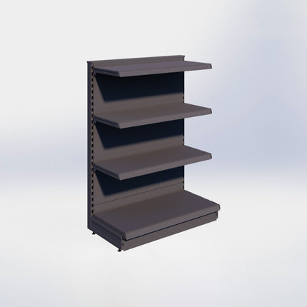 Kopstelling - H140 x B100 x D47 cm - 4 niveaus - Antraciet