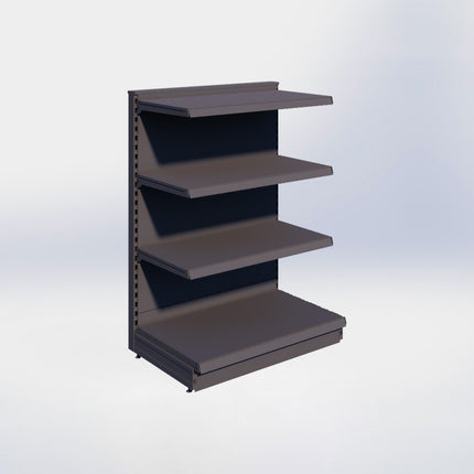 Kopstelling - H140 x B100 x D57 cm - 4 niveaus - Antraciet