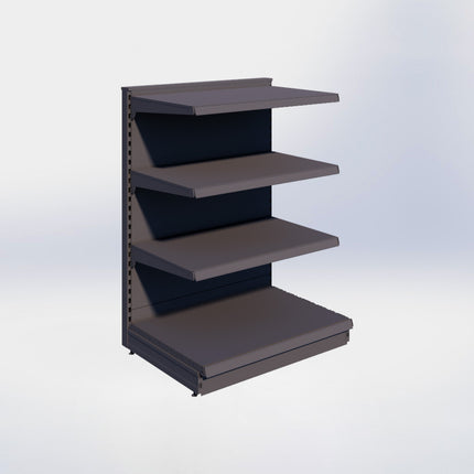 Kopstelling - H140 x B100 x D67 cm - 4 niveaus - Antraciet