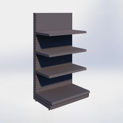 Kopstelling - H180 x B100 x D57 cm - 4 niveaus - Antraciet