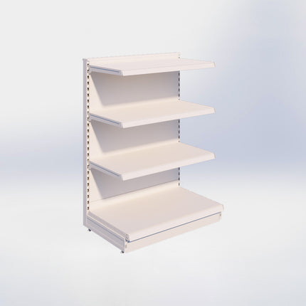 Kopstelling - H140 x B100 x D57 cm - 4 niveaus - Crème Wit