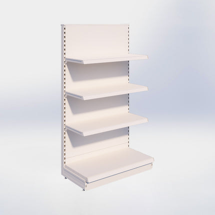 Kopstelling - H180 x B100 x D47 cm - 4 niveaus - Crème Wit