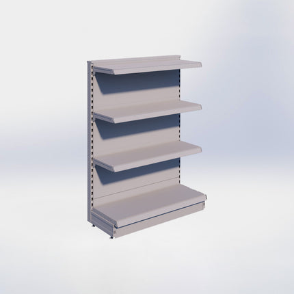 Kopstelling - H140 x B100 x D37 cm - 4 niveaus - Grijs