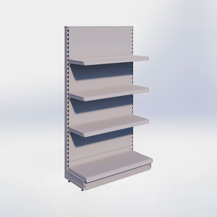 Kopstelling - H180 x B100 x D37 cm - 4 niveaus - Grijs