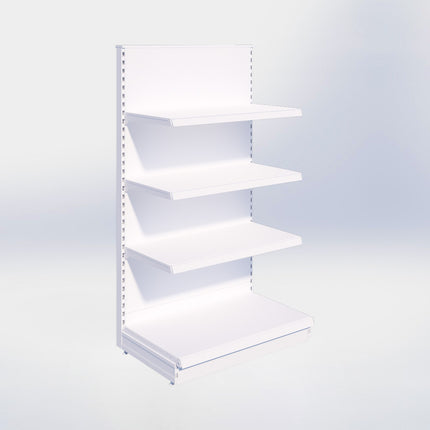 Kopstelling - H180 x B100 x D57 cm - 4 niveaus - Wit