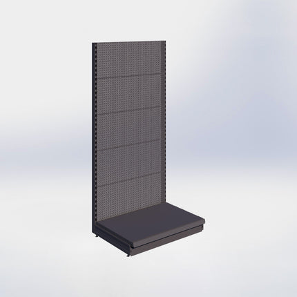 Wandstelling perforatie - H215 x B100 x D67 cm - 1 niveau - Antraciet