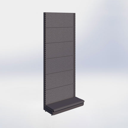 Wandstelling perforatie - H250 x B100 x D37 cm - 1 niveau - Antraciet