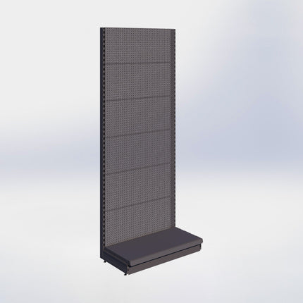 Wandstelling perforatie - H250 x B100 x D47 cm - 1 niveau - Antraciet