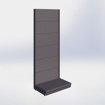 Wandstelling perforatie - H250 x B100 x D57 cm - 1 niveau - Antraciet