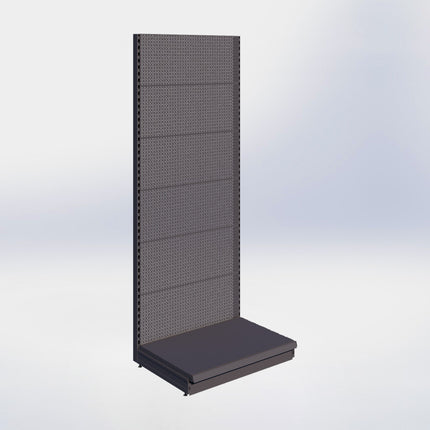 Wandstelling perforatie - H250 x B100 x D67 cm - 1 niveau - Antraciet